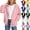 Pink, variant on Chiccall Kids Raglan Sleeve Hooded Zip Jacket Multiple Solid Color Loose Lightweight Everyday Vacation Outdoor Basic Outer Hooded Zip Jacket for Girls