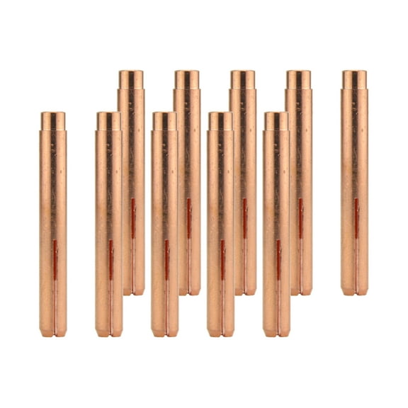 Long Collet for TIG Welding Torches 9/20/25 with Large Diameter Gas Lens Set-Up - .020" (0.5mm) - Model: 13N20L - (10 PACK)
