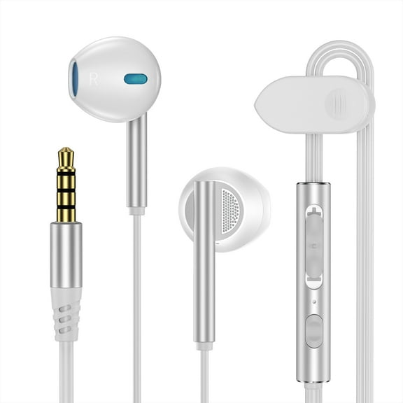 Wired Earbuds with Microphone,Wired Headphones Earphones Noise Cancelling in Ear HiFi Stereo,Powerful Heavy Bass Crystal Clear Audio,Headphones for iPhone,iPad,Android,iOS,MP3,All 3.5mm Jack