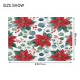 thumbnail image 2 of Rectangle Bath Rugs Plush Bathroom Carpet Mat Non Slip Bathroom Mats Red Berries and Flowers, 2 of 5