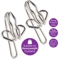 thumbnail image 2 of Heavy Duty Metal Curtain Hooks (50 Pack) Curtains, Drapes, Pencil Pleats, 2 of 5