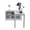 White, variant on TUHOME Alfie Rotable Desk with Adjustable Two-Direction Workstation Design, Spacious 72-Inch