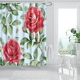 thumbnail image 2 of Guanhe Valentine's Day Shower Curtain, Boho Rose Floral Print Red Waterproof Shower Curtains Bathroom Accessories(71''x35.5''), 2 of 4
