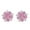 Pink, variant on Anvazise Women Rhinestone Inlaid Sakura Flower Ear Stud Earrings Wedding Jewelry Gift Pink