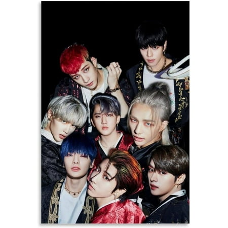 Stray Kids Poster Skz Poster Kpop Poster Canvas Art Painting Decor Wall Posters Bedroom Gym Decorative Gift 16x24inch(40x60cm)