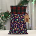thumbnail image 5 of Rocae Skull mushroom rainbow color Print Christmas Drawstring Linen Gift Bag with Drawstrings Treat Bag Goody Present Bags for Christmas Party Favor, 5 of 8