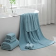 thumbnail image 3 of Green Essen 8 Piece Bath Towel Set Bath Sheet 600 GSM Oversized Thick Bath Shower Towels 35"x 70"- Soft Cozy-Absorbent-Quick Dry-Assorted-Multi-Purpose Hotel Large Microfiber Bathroom Towels Turquoise, 3 of 8