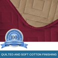 thumbnail image 3 of Water Repellant Sofa Covers/Slipcovers Recliner Cover Reversible Quilted Furniture Protector, 79 x 68 inch, Improved Couch Shield with 2 Inch Elastic Straps Anti-Slip (Burgundy/Beige, 3 of 7