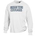 thumbnail image 2 of Men's ComfortWash White BYU Cougars Stack Garment Dyed Long Sleeve T-Shirt, 2 of 3