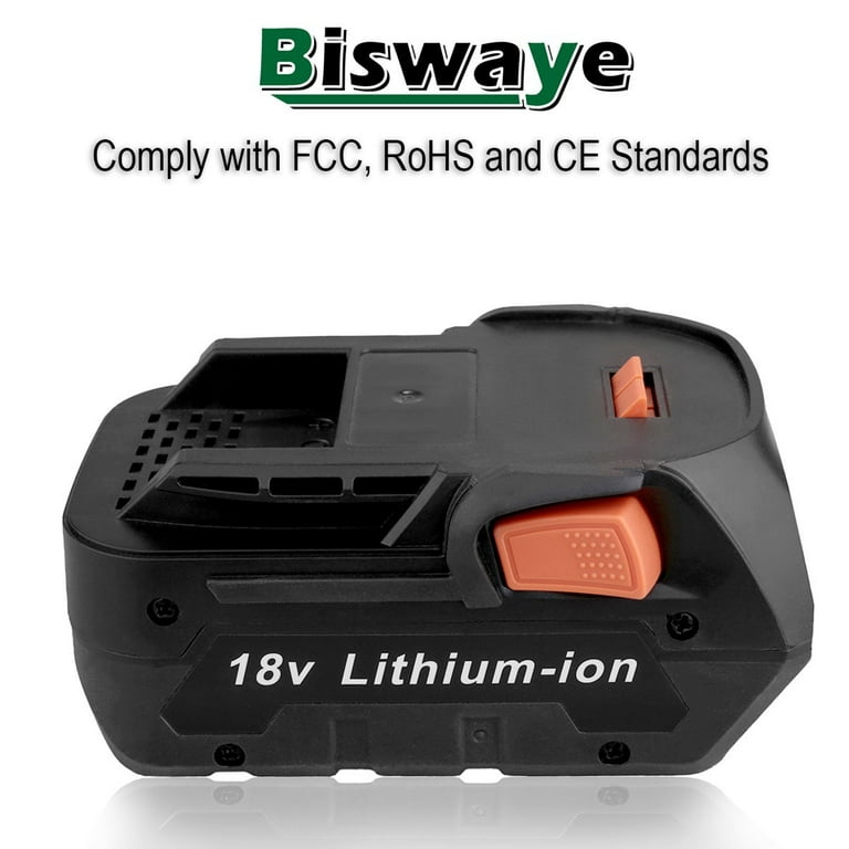 Biswaye 2 Pack 18V 6.0Ah Lithium Ion Battery Replacement for