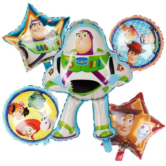 5 PCS Toy Balloon Party Supplies 30" Foil Birthday Party Light Year Balloons Buz Balloons