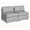Light Gray, variant on LiteHaven Single Sofa Couch Convertible Sofa 1-Seat Sofa Modular Sectional Sofa Couch for Living Room Bedroom Office Light Gray