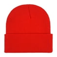 thumbnail image 2 of Unisex Ribbed Knit Beanie Stretch Warm Winter Hat for Cold Weather Activities, 2 of 7