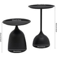 thumbnail image 3 of Side Tables Nesting Tables Set of 2 Round Nesting Side Table Set Round Coffee Table Pedestal Coffee Table Metal End Table Set Small Side Table for Living Room Bedroom Balcony (Matte Black), 3 of 9