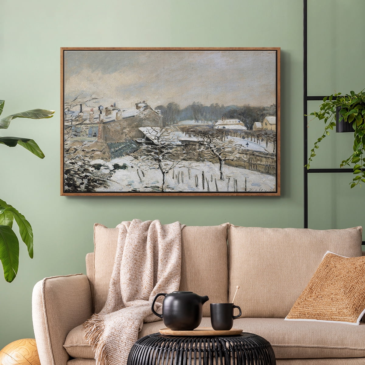 Vintage Landscape-CCLXXIX By Wexford Home Framed in Walnut Wood Gallery Wrapped Canvas 17 in. x 25 in.