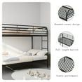 thumbnail image 5 of Jopath Twin over Twin Bunk Bed,Metal Bed Frame with Ladder and Full-Length Guardrail,Noise Free,Black, 5 of 8