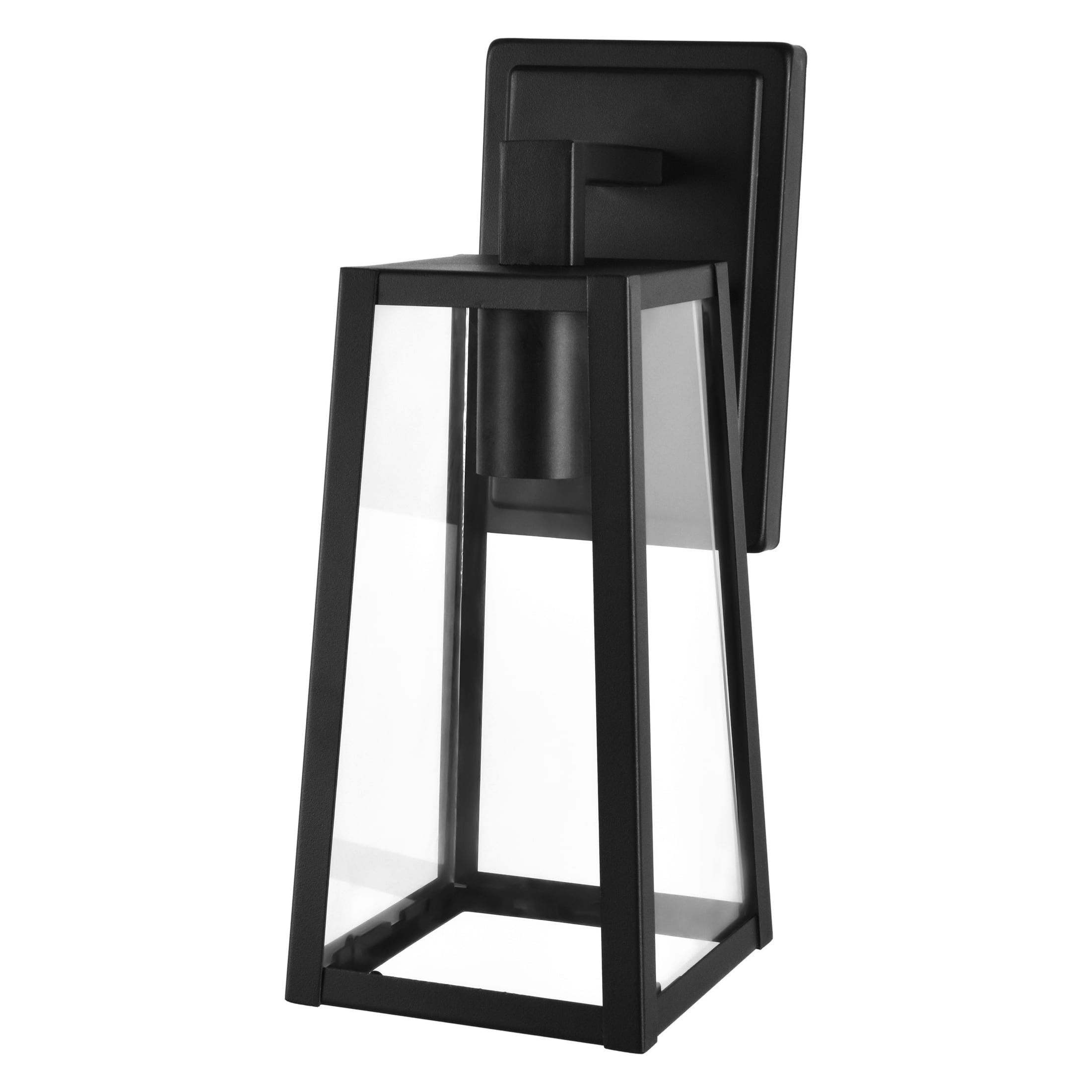 (2 pack) Better Homes & Gardens 12.5"H Modern Black Outdoor Wall Light, ST19 Bulb Not Included