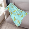 thumbnail image 3 of Cute Banana Blanket, Soft Blankets Flannel Bed Throw Cozy Lightweight Plush Gifts for Women Men Boys Girls Kids Sofa Couch Bedroom Living Rooms Warm All Season, Home Decor, Small 50"x40", 3 of 6