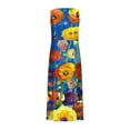 thumbnail image 4 of Midsumdr Sundresses for Women 2025 Summer Casual Flowy Loose Plus Size Dresses with Pockets Fashion Boho Floral Printed Sleeveless Round Neck Maxi Dresses, 4 of 5