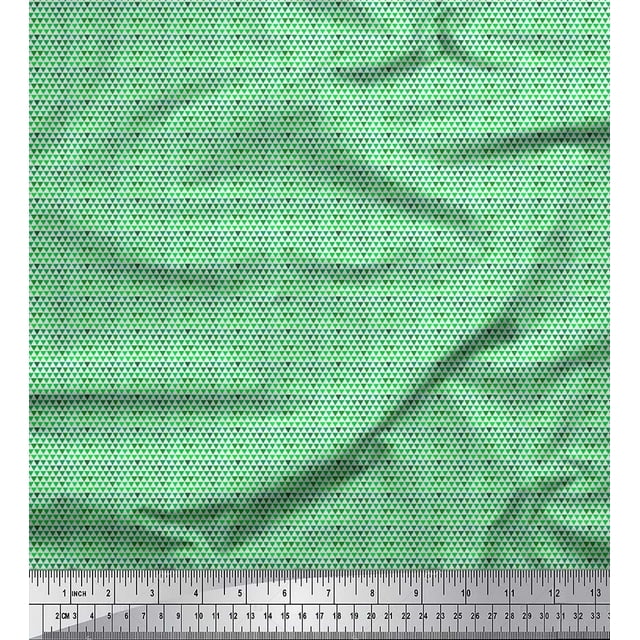 Soimoi Tissu Crêpe en Polyester Triangle Petit Tissu Imprimé 1 Yard 52 Pouces de Large