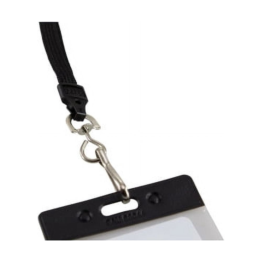 SICURIX Plastic Hook Breakaway Lanyard 12 / Pack - 36" Length - Black - Nylon, Plastic, Steel