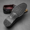 thumbnail image 6 of Men's Embroidered Slip-On Dress Shoes, Floral Glitter Print Patent Leather Slip-On Shoes, Pointed Toe Low Block Heel Formal Footwear, 6 of 6