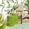 thumbnail image 1 of ZXNYH Nesting Side Table Set of 2 Decorative Garden Stools for Indoor Outdoor Heavy Duty Metal Frame Side Table Modern End Table, Glossy Green, 1 of 8