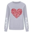 thumbnail image 3 of qucoqpe Womens Valentines Sweatshirt Christmas Oversized Love Heart Pullover Tops Long Sleeve Shirts for Women, 3 of 4