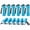 Blue, variant on Stcellnmex Bright Aluminum Mini LED Handheld Flashlights With Lanyard For Emergency Camping Hiking Party Red 12 Pcs