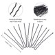 thumbnail image 4 of 300 horquillas negras en forma de U para el cabello, antideslizantes, finas, para mujer, 4 of 9