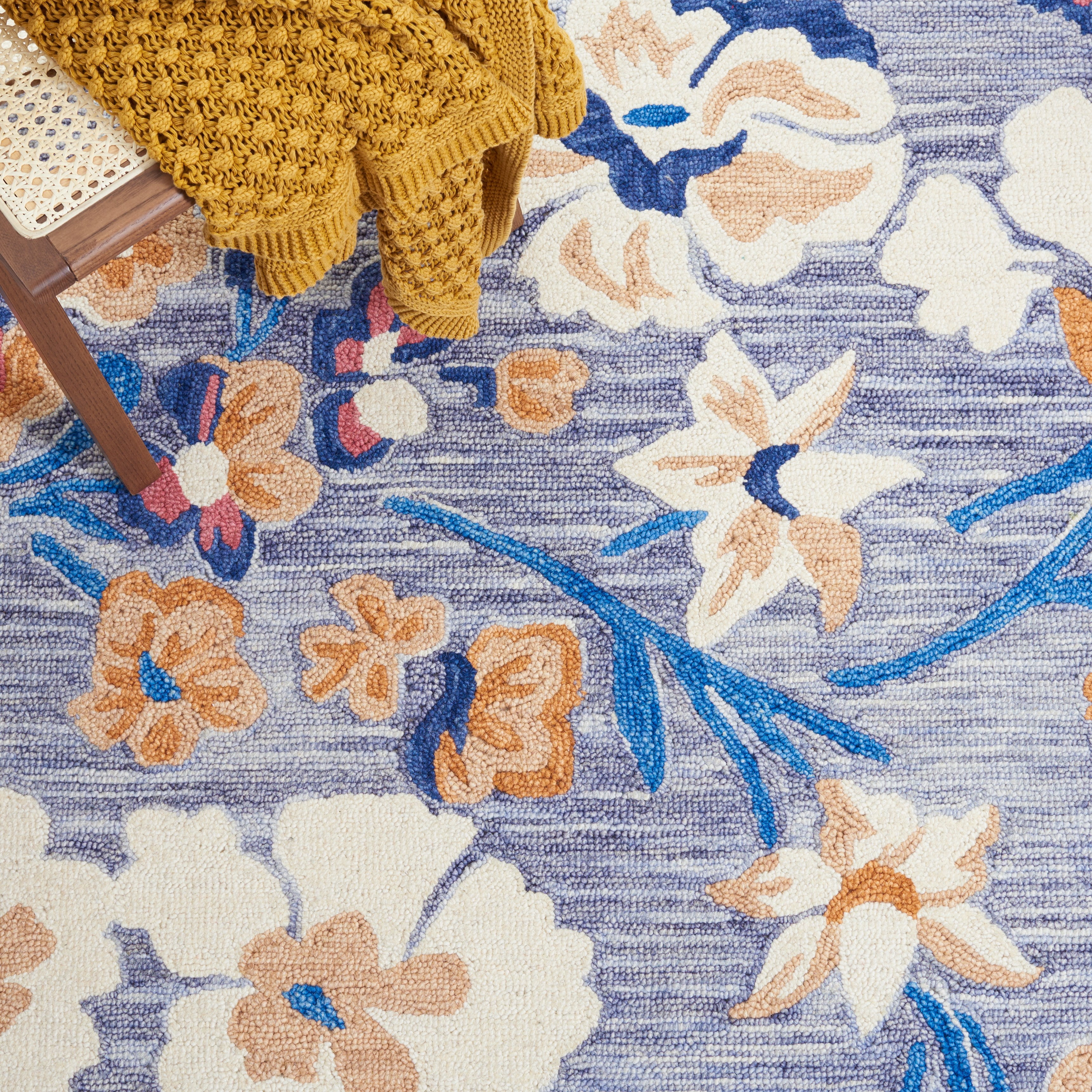 Safavieh Jardin Ruadhan Floral Wool Runner Rug, Blue/Ivory, 2'3" x 8'
