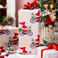 thumbnail image 4 of GRD Christmas Wrapping Paper, Pink Riding Santa, Happy Holiday Gold Foil Design Gift Wrapping Paper Suitable for Christmas, Mini Roll (17 Inch X 32.8 Feet), 4 of 12