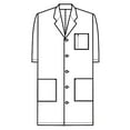 thumbnail image 3 of Panda Uniform Made To Order 40-Inch Unisex Snap Front Three-Quarter Sleeves Lab Coat, 3 of 6