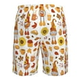 thumbnail image 6 of Naloa Gnomes Autumn Harvest Men's Beach Shorts, Surfing shorts, Swim trunks, Quick Dry Swim Trunks for Surfing Beach Fun - Medium, 6 of 9