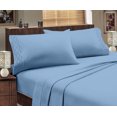 thumbnail image 4 of Hotel Luxurious, 1800 Series Super Soft Embroidery 4 PC Sheet Set (Full, Blue), 4 of 4