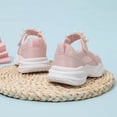 thumbnail image 4 of LTTVQM Girls Mary Jane Sneakers Mesh Upper Hook and Loop Non-Skid Cushioned Quick-Dry Lightweight Comfortable Sneakers Daily Wear Running Walking Holiday Dress Shoes Pink 9 Toddler, 4 of 5