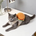 thumbnail image 3 of Adjustable Pet Vest Harness and Leash Set with Cute Hamburger Decor, Breathable Walking Vest for Small Dogs and Cats,Small, 3 of 7