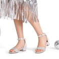 thumbnail image 2 of Sandalias para Niñas DREAM PAIRS SDSD2320K Plata con Correa al Tobillo, 2 of 6