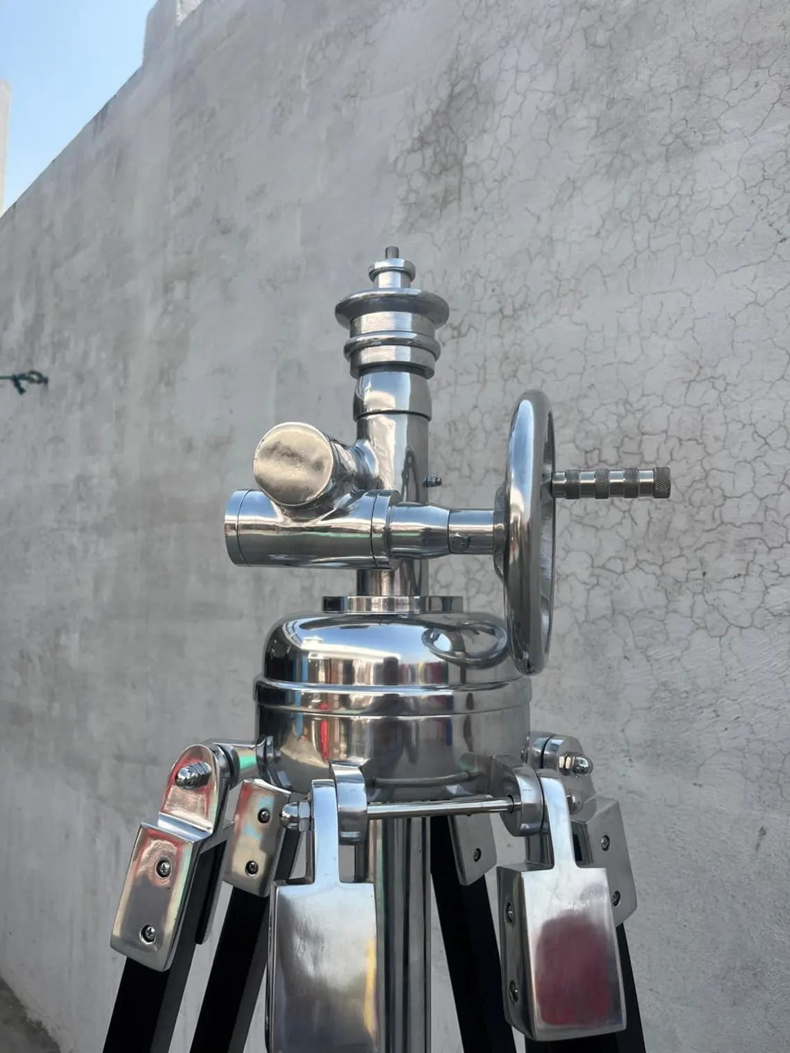 Vintage Royal Marine Tripod Floor Lamp Industrial Studio Searchlight for Home Office - Nautical Decor