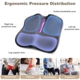 thumbnail image 3 of Memory Foam Seat Cushion - Ergonomic Office Chair Cushion with Anti-Slip Base for Sciatica, Tailbone & Hip Pain Relief, Breathable and Ideal for Office, Car, Gaming Chairs and Wheelchairs, 3 of 7