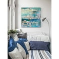 thumbnail image 4 of "Docked White Boats" Painting Print on Wrapped Canvas, 4 of 7