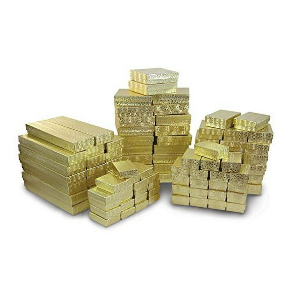 Jewelry Boxes Assortment Gold (Package of 100)