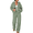 Green, variant on Women's Sweatsuits 2 Piece Outfits for Women Two Way Zipper Jacket Hoodies Fall Oversized Loungewear Sets with Wide Baggy Leg Sweatpants with Pockets