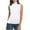 White, variant on FDGIU Women's 2025 Plus Size Mock Neck Tank Tops - Sleeveless Stretch Slim Fit Tunic Tee Shirts