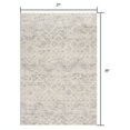 thumbnail image 2 of 2â€™ x 3â€™ Ivory Distressed Ikat Pattern Scatter Rug, 2 of 9
