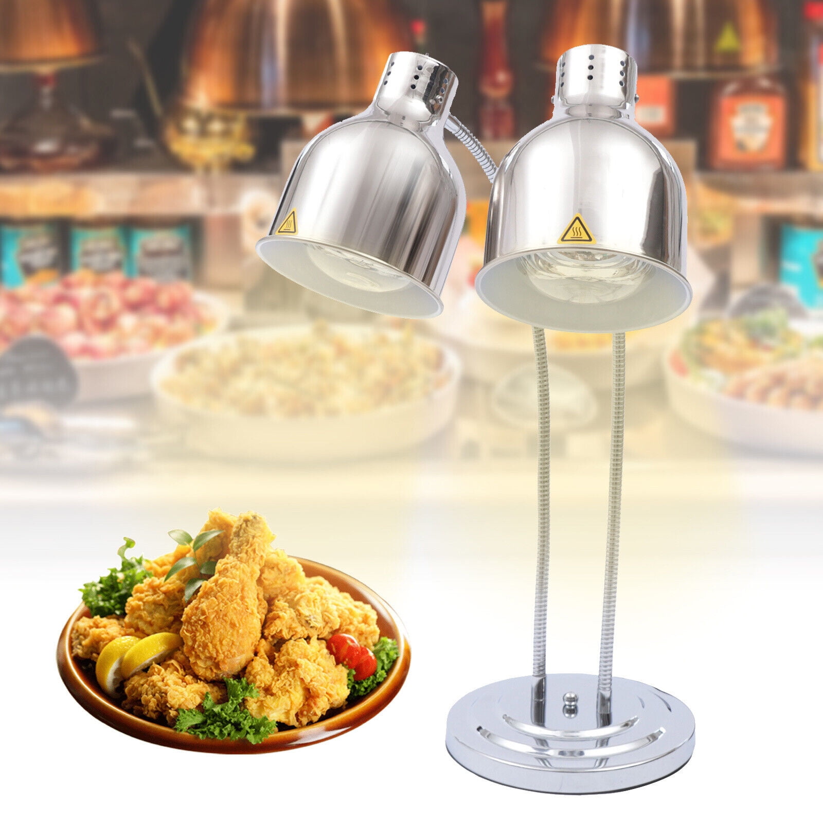 JIAWANSHUN D Type Food Warmer Lamp Food Heat Lamp Warmer with Bulb 250W  290mm Commercial Food Warmer Retractable Heat Lamps Catering Food Warmers