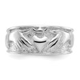 thumbnail image 5 of Real 14kt White Gold Men's Claddagh Band Size: 10; for Adults and Teens; for Women and Men, 5 of 7