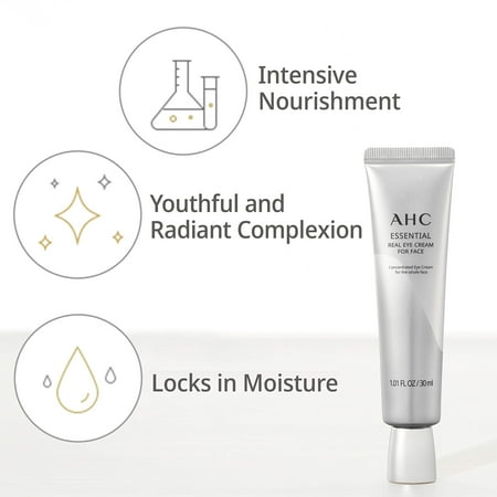 AHC Aesthetic Hydration Cosmetics Facial Moisturizer Essential Eye Cream for Face AntiAging Hydrating Korean Skincare OZ, 0.33 Ounce, (Pack of 36)