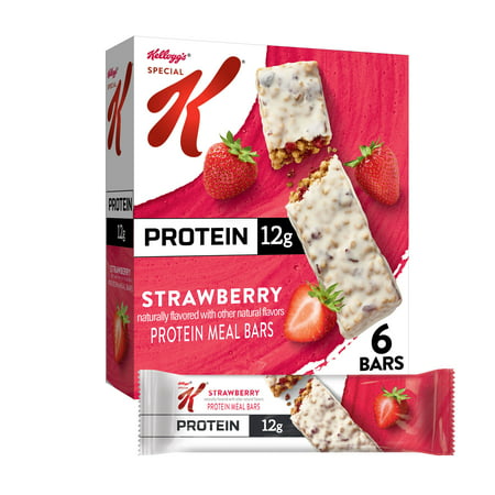 Kellogg s Special K Protein Bars Meal Replacement Protein Snacks Strawberry 6 Ct 9.5 Oz Box