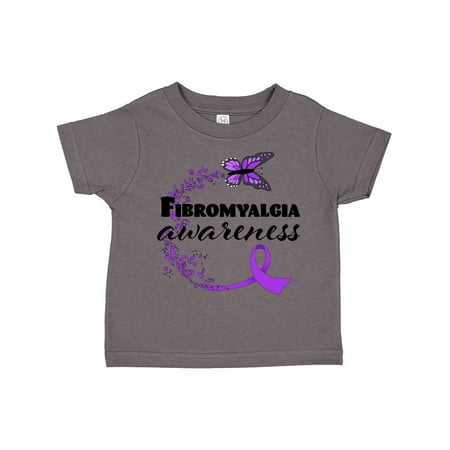 

Inktastic Fibromyalgia Awareness butterfly ribbon Gift Toddler Boy or Toddler Girl T-Shirt
